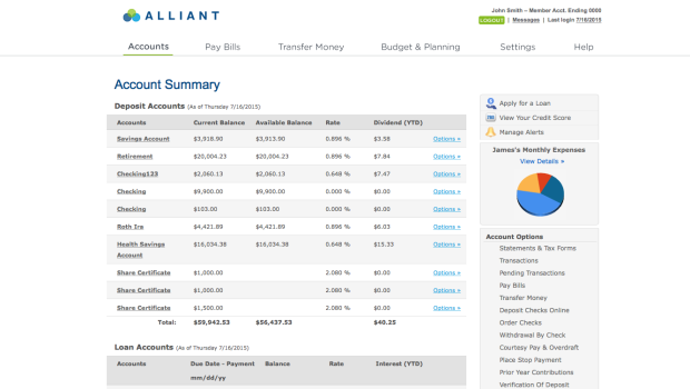 Alliant Credit Union Online Banking