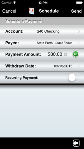 Alliant Credit Union Mobile Banking - Pay Bills